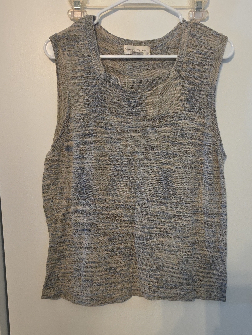 Casual Corner Heather Gray Sleeveless Knit Tank Top
